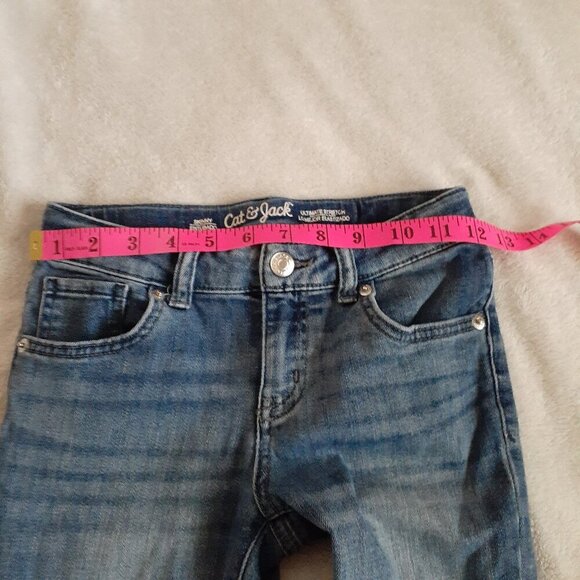 Cat & Jack Girl's Size 10 Medium Wash Ultimate Stretch Skinny Jeans - Picture 9 of 11